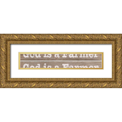 Farm Sign 2-up II Gold Ornate Wood Framed Art Print with Double Matting by Saunders, Alonzo