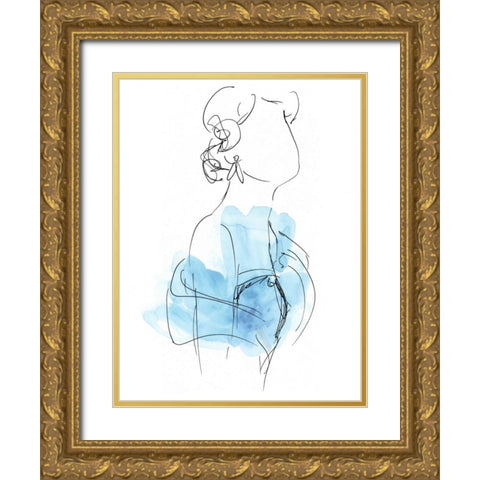 Fashion Splash II Gold Ornate Wood Framed Art Print with Double Matting by Vess, June Erica