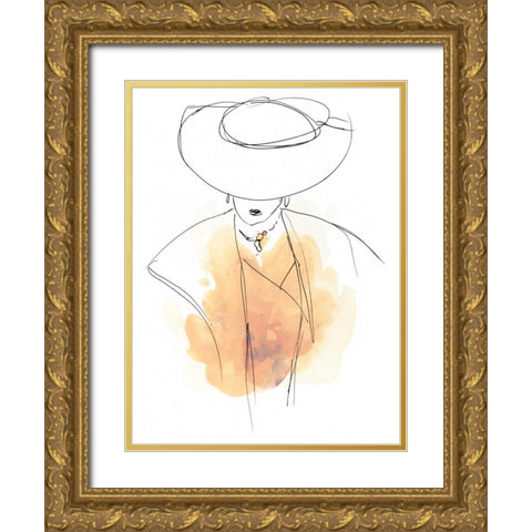 Fashion Splash III Gold Ornate Wood Framed Art Print with Double Matting by Vess, June Erica