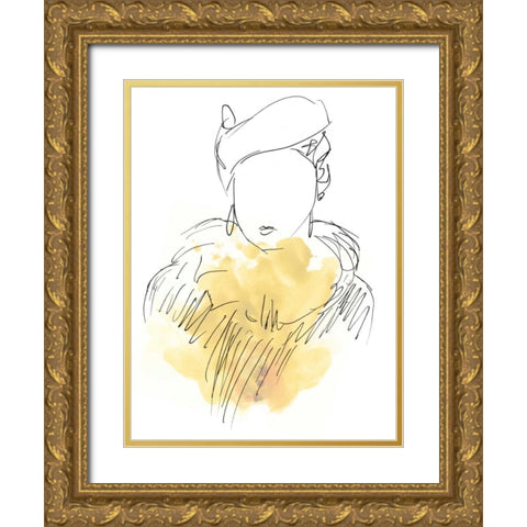 Fashion Splash VI Gold Ornate Wood Framed Art Print with Double Matting by Vess, June Erica