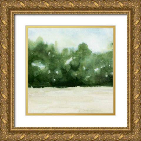 Loose Landscape I Gold Ornate Wood Framed Art Print with Double Matting by Popp, Grace