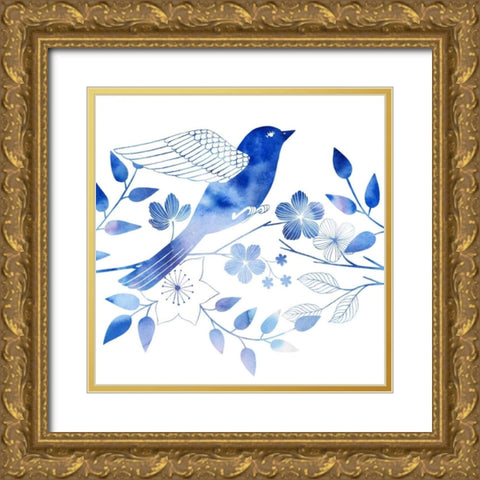 Avian Twilight II Gold Ornate Wood Framed Art Print with Double Matting by Popp, Grace