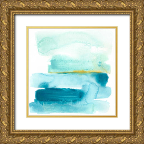 Liquid Shoreline I Gold Ornate Wood Framed Art Print with Double Matting by Vess, June Erica