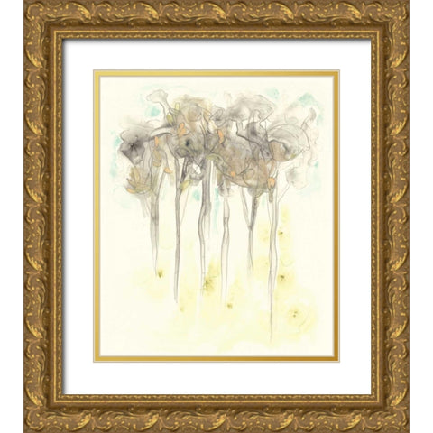 Sylvan Sketch I Gold Ornate Wood Framed Art Print with Double Matting by Vess, June Erica