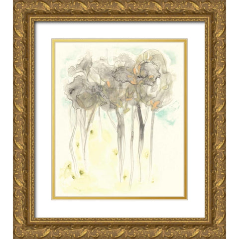 Sylvan Sketch II Gold Ornate Wood Framed Art Print with Double Matting by Vess, June Erica