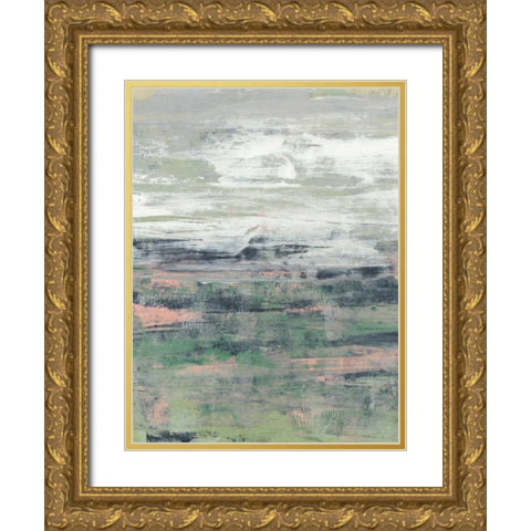 Paynes Blush I Gold Ornate Wood Framed Art Print with Double Matting by Goldberger, Jennifer