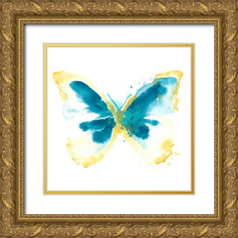 Butterfly Traces III Gold Ornate Wood Framed Art Print with Double Matting by Vess, June Erica