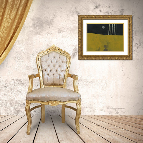 Five Trunks and the Moon Gold Ornate Wood Framed Art Print with Double Matting by Bailey, Paul
