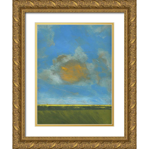 June Sky Gold Ornate Wood Framed Art Print with Double Matting by Bailey, Paul