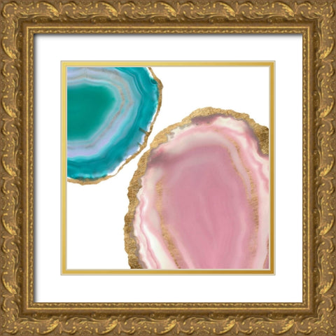 Gem Stones I Gold Ornate Wood Framed Art Print with Double Matting by Goldberger, Jennifer