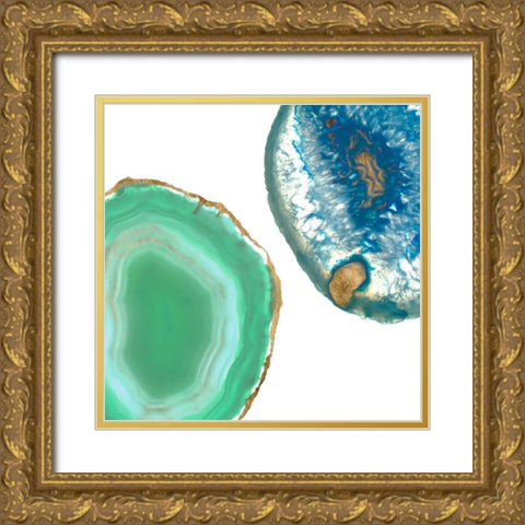 Gem Stones IV Gold Ornate Wood Framed Art Print with Double Matting by Goldberger, Jennifer