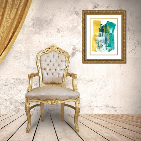 Metro Gesture II Gold Ornate Wood Framed Art Print with Double Matting by Vess, June Erica