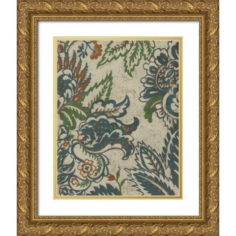 Wood Vine I Gold Ornate Wood Framed Art Print with Double Matting by Zarris, Chariklia