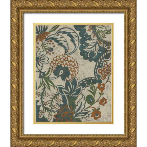 Wood Vine III Gold Ornate Wood Framed Art Print with Double Matting by Zarris, Chariklia