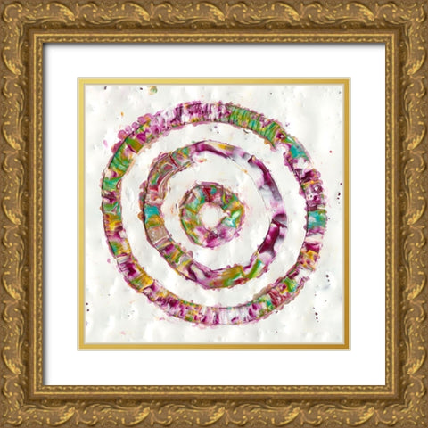 Smoke Rings I Gold Ornate Wood Framed Art Print with Double Matting by Ludwig, Alicia