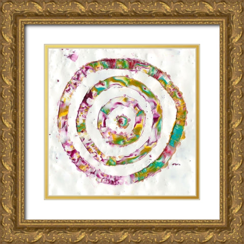 Smoke Rings II Gold Ornate Wood Framed Art Print with Double Matting by Ludwig, Alicia