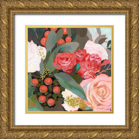 Eucalyptus Bouquet I Gold Ornate Wood Framed Art Print with Double Matting by Borges, Victoria