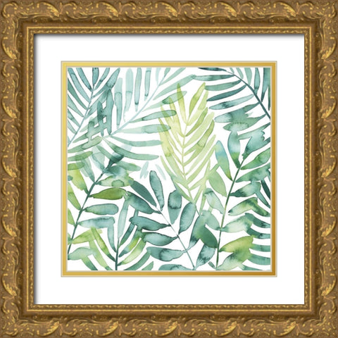 Frond Waltz II Gold Ornate Wood Framed Art Print with Double Matting by Popp, Grace