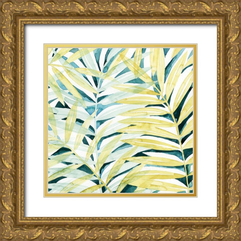 Sunlit Palms I Gold Ornate Wood Framed Art Print with Double Matting by Popp, Grace