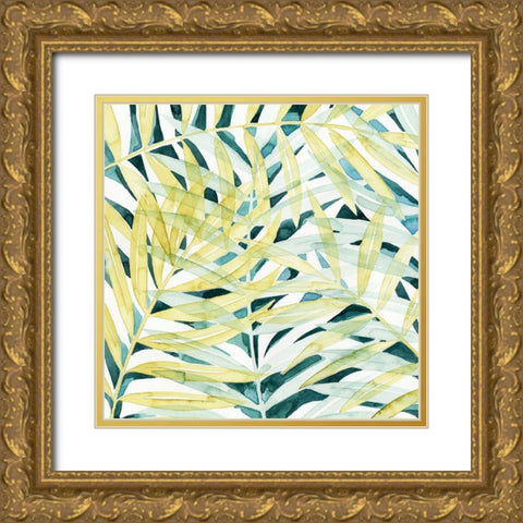 Sunlit Palms II Gold Ornate Wood Framed Art Print with Double Matting by Popp, Grace