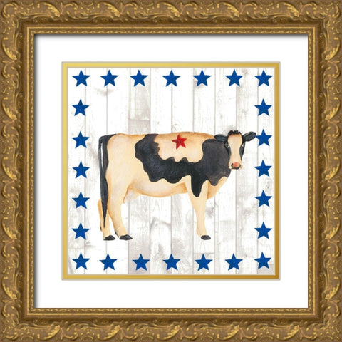 Americana Animals III Gold Ornate Wood Framed Art Print with Double Matting by Moore, Regina