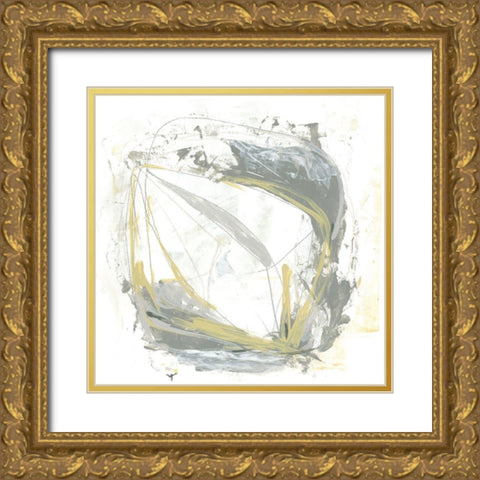 Neutral Diadem II Gold Ornate Wood Framed Art Print with Double Matting by Vess, June Erica