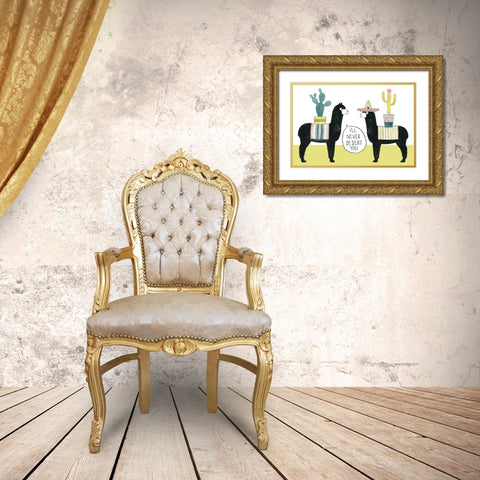 Lets Taco Bout Love II Gold Ornate Wood Framed Art Print with Double Matting by Popp, Grace