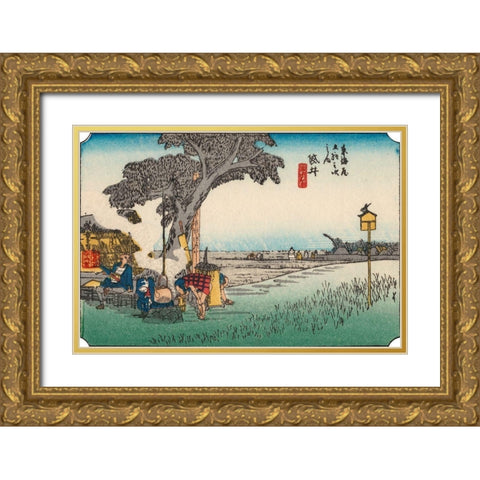 Iconic Japan III Gold Ornate Wood Framed Art Print with Double Matting by Unknown