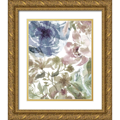 Bouquet of Dreams III Gold Ornate Wood Framed Art Print with Double Matting by Naskrent, Delores