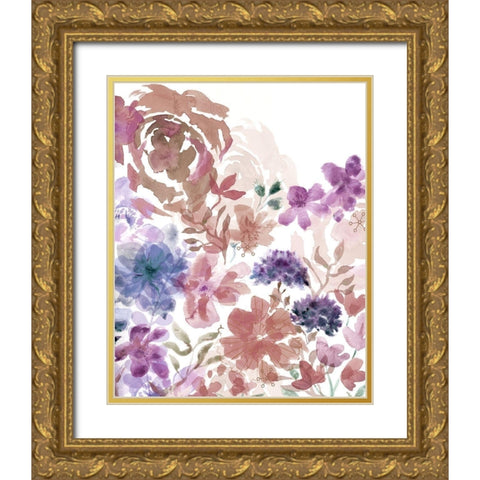 Bouquet of Dreams V Gold Ornate Wood Framed Art Print with Double Matting by Naskrent, Delores