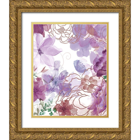 Bouquet of Dreams VI Gold Ornate Wood Framed Art Print with Double Matting by Naskrent, Delores