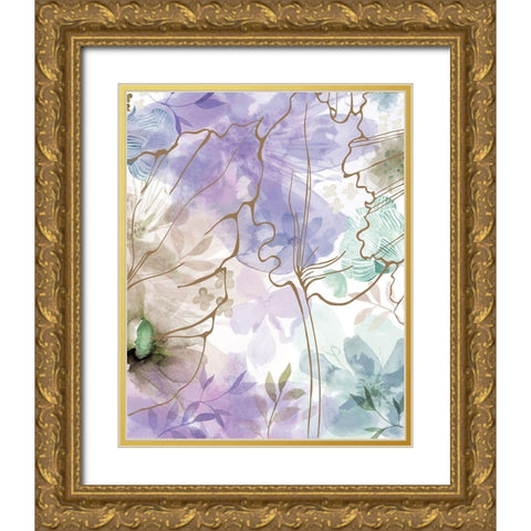 Bouquet of Dreams VII Gold Ornate Wood Framed Art Print with Double Matting by Naskrent, Delores