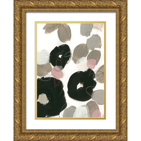 Custom Kinetic Flora II Gold Ornate Wood Framed Art Print with Double Matting by V