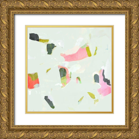 Olive Scatter II Gold Ornate Wood Framed Art Print with Double Matting by Borges, Victoria