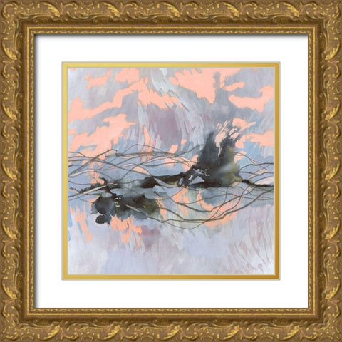Horizon Flux II Gold Ornate Wood Framed Art Print with Double Matting by Borges, Victoria