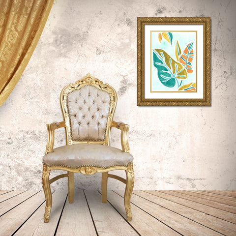 Jungle Expression I Gold Ornate Wood Framed Art Print with Double Matting by Vess, June Erica