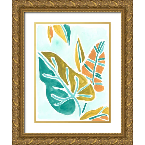 Jungle Expression I Gold Ornate Wood Framed Art Print with Double Matting by Vess, June Erica