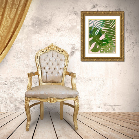 Tropical Tangle II Gold Ornate Wood Framed Art Print with Double Matting by Borges, Victoria