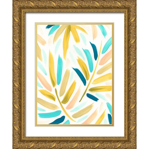 Calypso Confetti II Gold Ornate Wood Framed Art Print with Double Matting by Vess, June Erica
