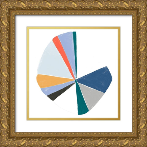 Color Wheel I Gold Ornate Wood Framed Art Print with Double Matting by Vess, June Erica