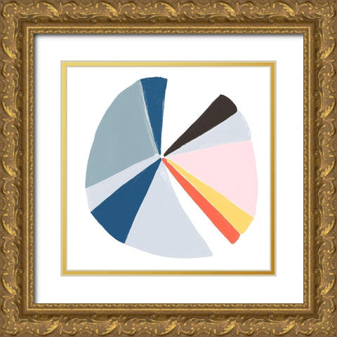 Color Wheel II Gold Ornate Wood Framed Art Print with Double Matting by Vess, June Erica