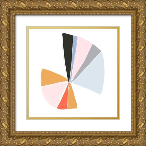 Color Wheel IV Gold Ornate Wood Framed Art Print with Double Matting by Vess, June Erica