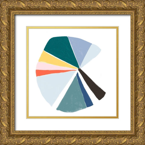 Color Wheel V Gold Ornate Wood Framed Art Print with Double Matting by Vess, June Erica