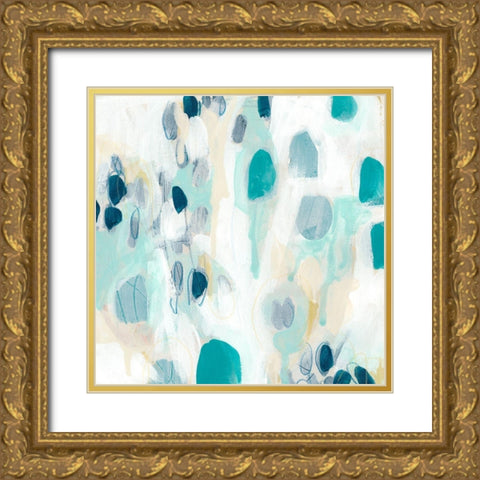 Sky Pebbles II Gold Ornate Wood Framed Art Print with Double Matting by Vess, June Erica