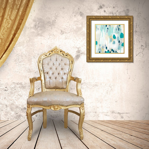 Sky Pebbles IV Gold Ornate Wood Framed Art Print with Double Matting by Vess, June Erica