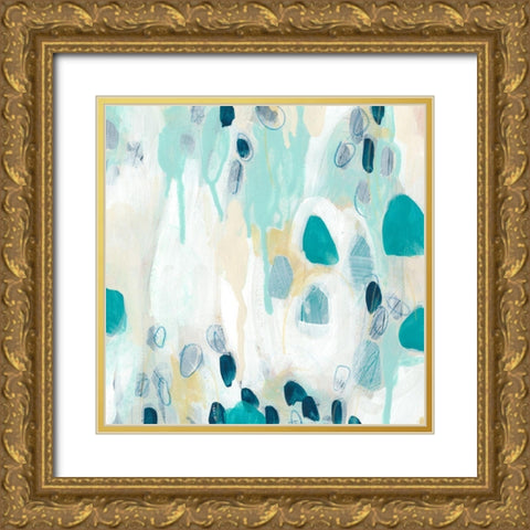 Sky Pebbles IV Gold Ornate Wood Framed Art Print with Double Matting by Vess, June Erica