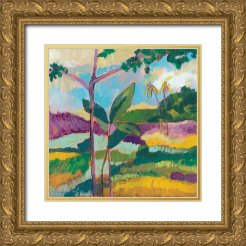 Ode to Gauguin III Gold Ornate Wood Framed Art Print with Double Matting by Goldberger, Jennifer