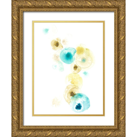 Petri IV Gold Ornate Wood Framed Art Print with Double Matting by Vess, June Erica