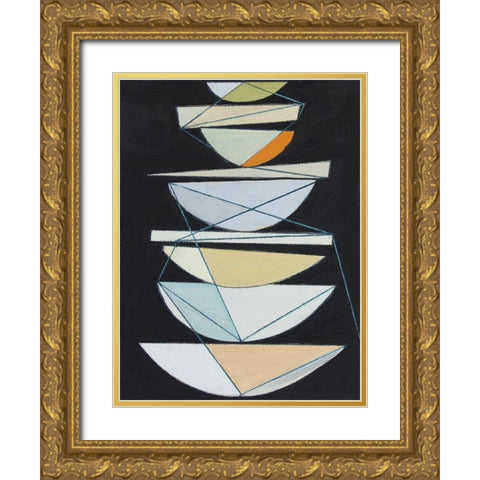 Abstract Sails IV Gold Ornate Wood Framed Art Print with Double Matting by Delamater, Rob