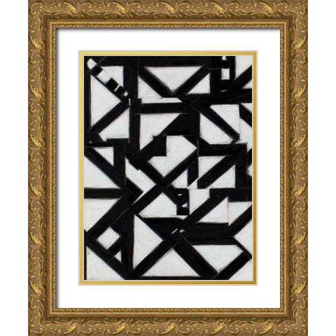 Topographic II Gold Ornate Wood Framed Art Print with Double Matting by Delamater, Rob